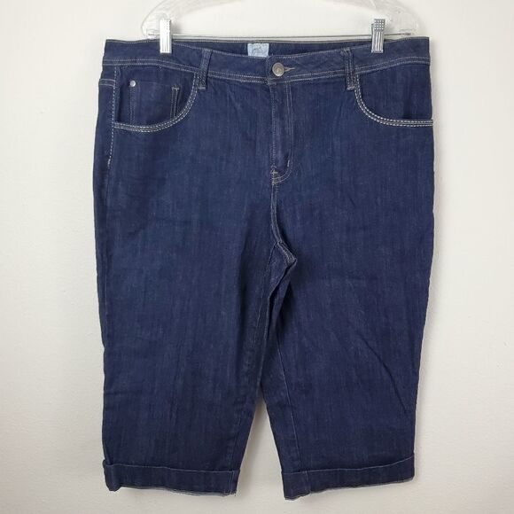 Just my size Capris. Indigo Dark Wash. Size 20W - Picture 6 of 6